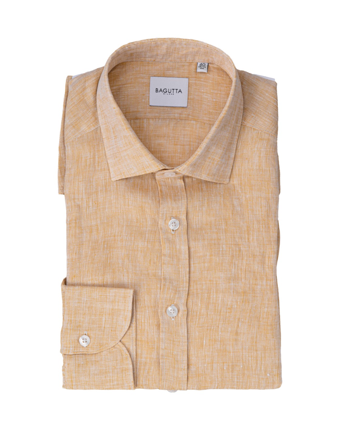 shop BAGUTTA  Camicia: Bagutta camicia "Berlino" in lino.
Colletto alla francese.
Slim fit.
Composizione: 100% lino.
Made in Italy.. BERLINO EBLW12841-020 number 9353241